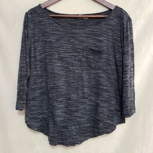 Just Be Free Women's Gray Space Dyed Top Size L